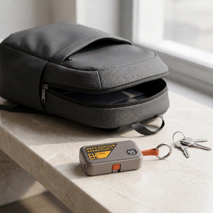 Gray Portable Keychain Power Bank - 5000 mAh