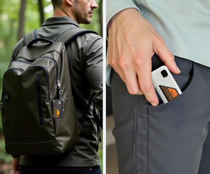 Orange Portable Keychain Power Bank - 5000 mAh