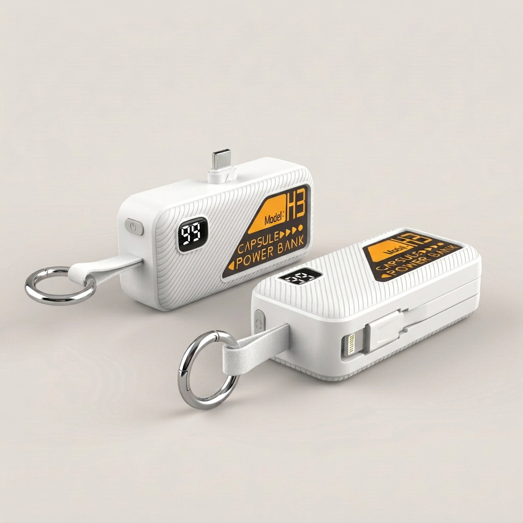 White Key Capsule USB-C and Lightning connector details